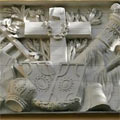 Рельеф с крестом и арматурами