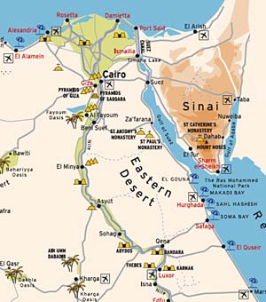 Карта пляжей Египта