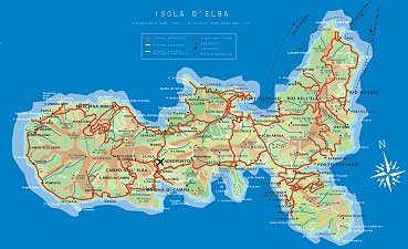 Карта острова Эльбы