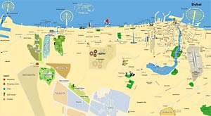 Карта Дубай