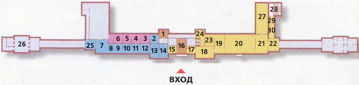 План Большого дворца Петергофа