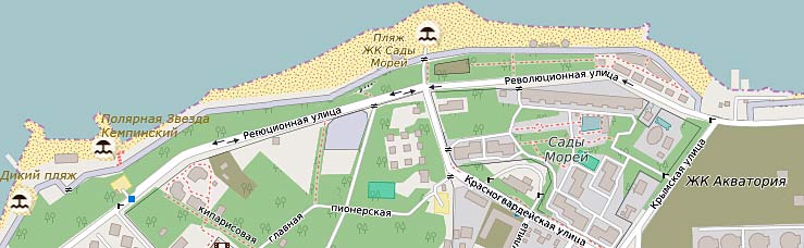 Карта пляжей Геленджика