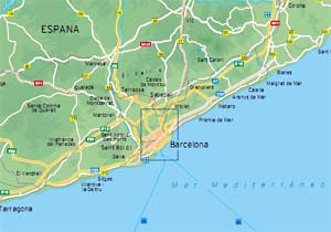 Карта Испании, Барселона