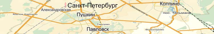 Карта пригородов Петербурга